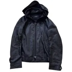 バーバリーブラックレーベル 2way ナイロンジャケット L チェック フード