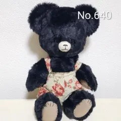 No.640 テディベア　ブラック×サロペット