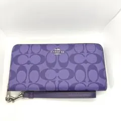 COACHコーチ長財布 プレゼント ロング ジップ ストラップ付き C4452のサムネイル