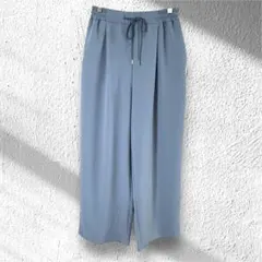 Samansa Mos2BLUE★マルチスタイルイジーパンツ・サックスブルー色