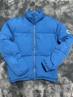 80s LACOSTE ラコステ ダウンジャケット ターコイズ メタルロゴ - メルカリ