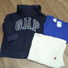 GAP ネイビー ジップアップパーカー　フリース　95cm