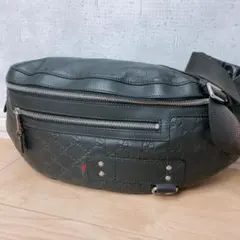 GUCCI グッチシマ 246409 ボディバッグ レザー シェリーライン 黒