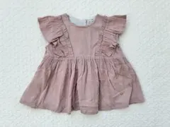 プティマイン チュニック くすみピンク フリル 90