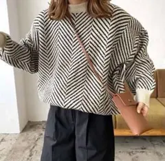 【値下げ⭕️】NUGU ジグザグ模様 ニットセーター