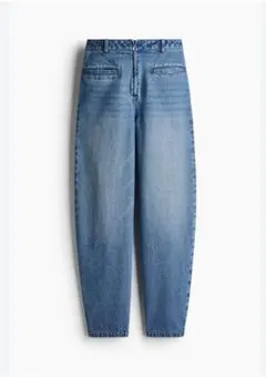 H&Mライトブルーデニムワイドレッグパンツ