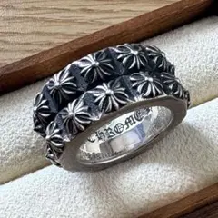 美品 CHROME HEARTS クロムハーツ ピートパンクダブルリング 21号のサムネイル