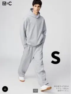 ユニクロC ユニクロシー UNIQLO:C スウェットワイドパンツ グレー S