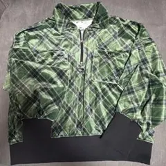 【新品・未使用品】X girl ハーフジップクロップドウエア　ベロア素材