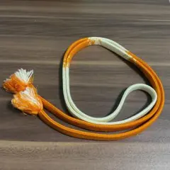 着物　帯紐　帯締　帯留　成人式　振り袖　卒業式　オレンジ　白