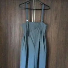 グレー サロペット ワイドレッグ