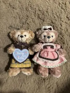 ダッフィー シェリーメイ ぬいぐるみバッチ キーホルダー