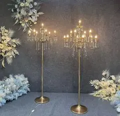 新品ゴールドシャンデリアフロアランプ 11灯