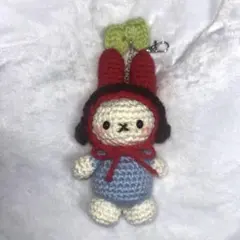 うさぎ あみぐるみ ハンドメイド プリン キーホルダー プレゼントにも