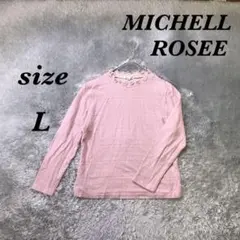 MICHELL ROSEE (L) 長袖カットソー 日本製 フリル 薄手 総柄