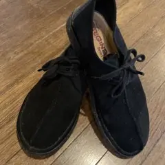 黒 スエード レースアップシューズ