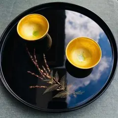 【美品】九谷焼 金箔 高台皿 2枚セット 豆皿 菓子皿
