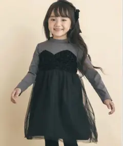 新品タグ付き　スラップスリップ　ベロアチュールドッキングワンピース　チュニック