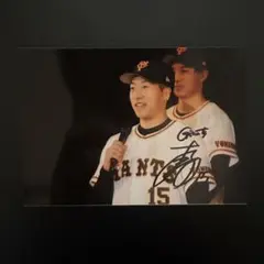 ⭐︎L版⭐︎ 読売ジャイアンツ 大勢 選手 直筆サインフォト　ルーキー時代