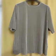 GU 大人気　ベージュ　ベロア　半袖シアーTシャツ 3XL 美品　雑誌掲載