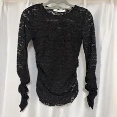 【おもち様専用】新品タグ付 MOUSSY レーストップス 黒 長袖 フリーサイズのサムネイル