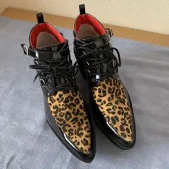 YOSUKE ヨースケ　よーすけ　ヒョウ柄ショート　靴　厚底　人気　マストのサムネイル