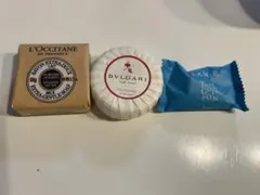 ロクシタンSoap 50g、ブルガリsoap 50g、タルゴLAMER soap