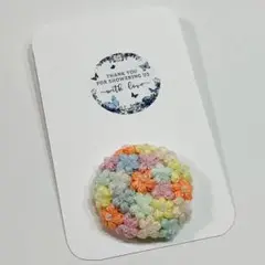 【在庫処分SALE】ぷっくり小花いっぱいのヘアゴム　No.2