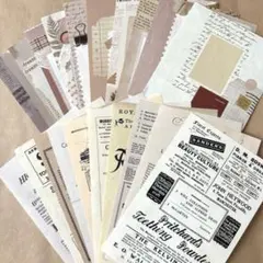 フレーム他　コラージュ素材　素材紙　デザインペーパー　20枚　おすそ分け