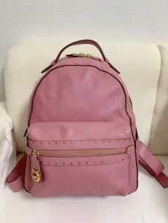 COACH ピンク レザー リュック本革