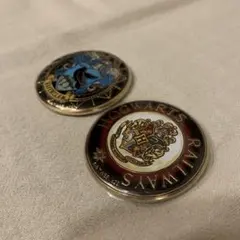 ハリーポッター 24金 缶バッジ ホグワーツ ロゴ 紋章