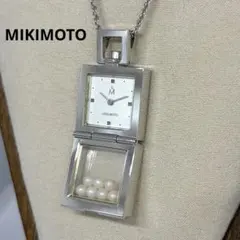 27 MIKIMOTO ミキモト ペンダントウォッチ ネックレス パール