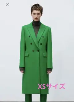 ZARA ザラ　ウールブレンドテーラードコート　グリーン　XS 新品