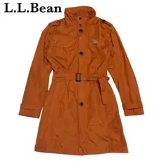 【L.L.Bean】防水 ナイロン トレンチコート ベルト付 オレンジのサムネイル