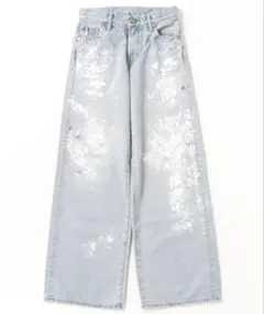 AUTHEN リサイクルデニム ワイドレッグジーンズ