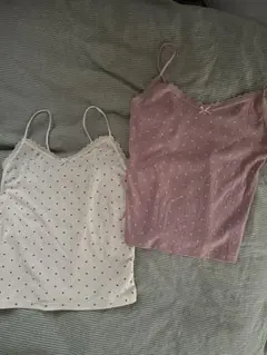 GU ハート柄キャミソール2枚セット