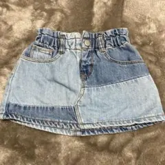 デニムパッチワークスカート 86