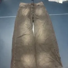 WEGO グレー ストレートデニムパンツ M