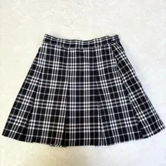 プリーツスカート WEGO ブラック　ホワイト　M チェック　スカート　黒のサムネイル