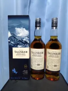 タリスカー 10年 旧ラベル 700ml 2本セット　箱1つ付きのサムネイル