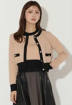【１度着用】Andcouture♡バイカラーアンサンブルニットのサムネイル