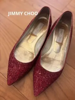 JIMMY CHOOグリッターパンプス