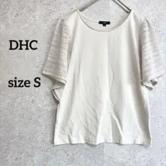 ディーエイチシー 半袖カットソー S 袖レース シンプル 無地Tシャツのサムネイル