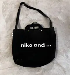 niko and ... 黒 トートバッグ