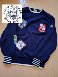 Lupo di Mare 刺繍パッチ付きセーター