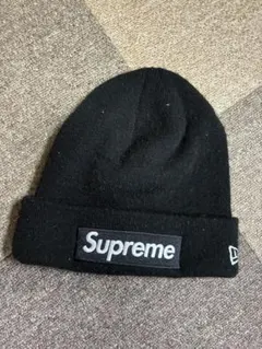 【美品】Supreme New Era ニット帽 ビーニー ブラック