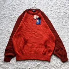 新品【FIRST DOWN】ラグランスリーブ ニットセーター ウール100 4L