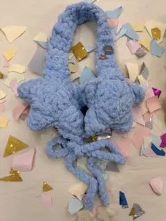 イヤーマフ 星型 青