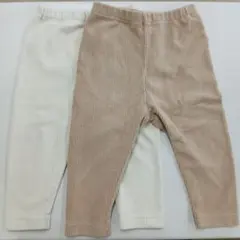 UNIQLO ユニクロ リラックスフィットレギンスコーデュロイライク 80