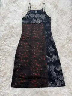 CUSTO BARCELONA キャミワンピース 総柄 裏付